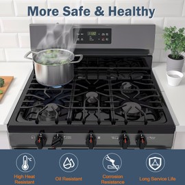 Stove Gap Covers Stainless Steel, 2Pack Retractable Stove Gap Filler (13.8"–27.5" Length, 0.79" Width), Heat-Resistant Guard & Range Trim Kit Between Stove Top & Counter-Silver