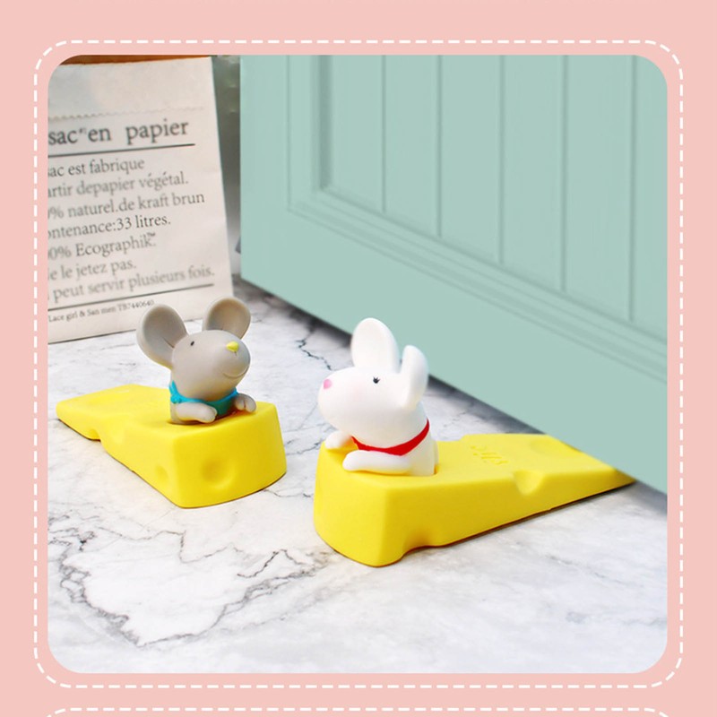 Cute Animal Door Stoper Punch Free Silent Prevent Slipping Funny