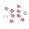 FASHEWELRY 10Pcs Alloy Dog Cat Paw Print Charms Enamel Animal