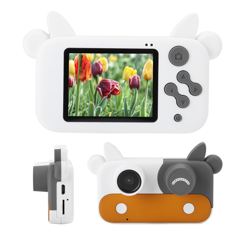 TLXKC103 Cow High Definition Children's Toy Camera Orange Birthday Gifts
