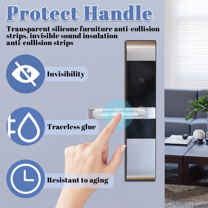 8 PCS Wall Protector from Chair Back, Clear Furniture Bumpers,
