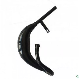 ntnmotorcycle High Performance Black Expansion Chamber Muffler For 2 Stroke Gas Motor Bicycle