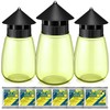 Qualirey 3 Pack Reusable Outdoor Hanging Fly Trap Bottles with