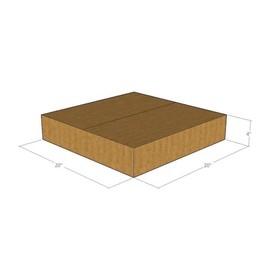 E1 Packaging 20" x 20" x 4" Corrugated Boxes 32 ECT (Pack of 10-20x20x4) | Quality Moving Boxes. Great for Shipping Boxes for Business, Office or Home.