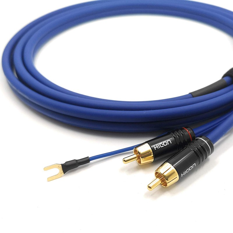 Phono Cable 75 cm with Extra Long Earth Cable Shielded