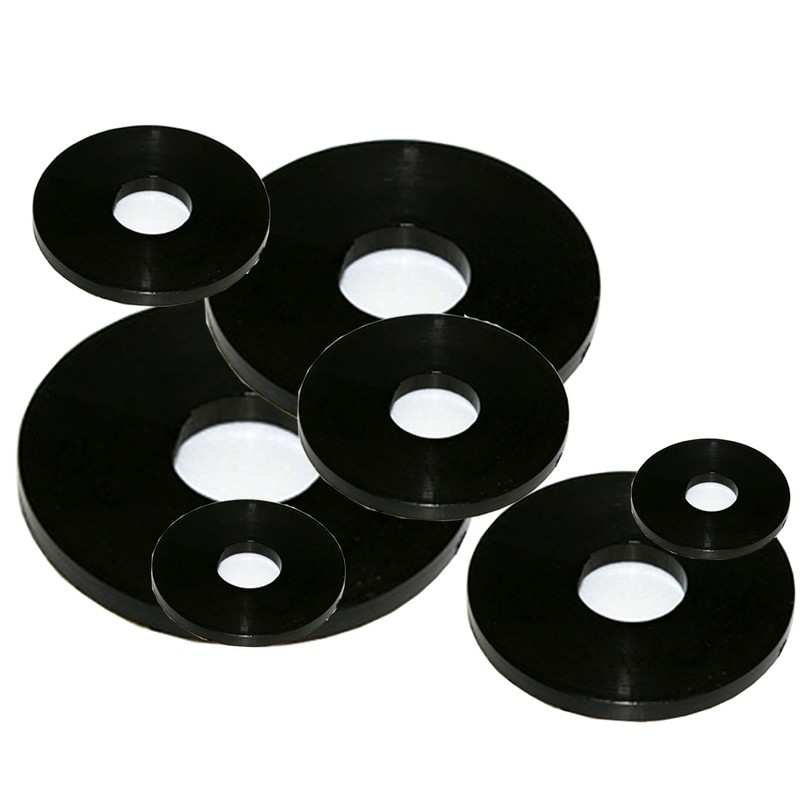 M10 X 30mm Black Nylon Penny Washers Fender Repair Washer