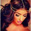 DeniferyMakeup - Diadema para novia, estilo bohemio, color plateado y