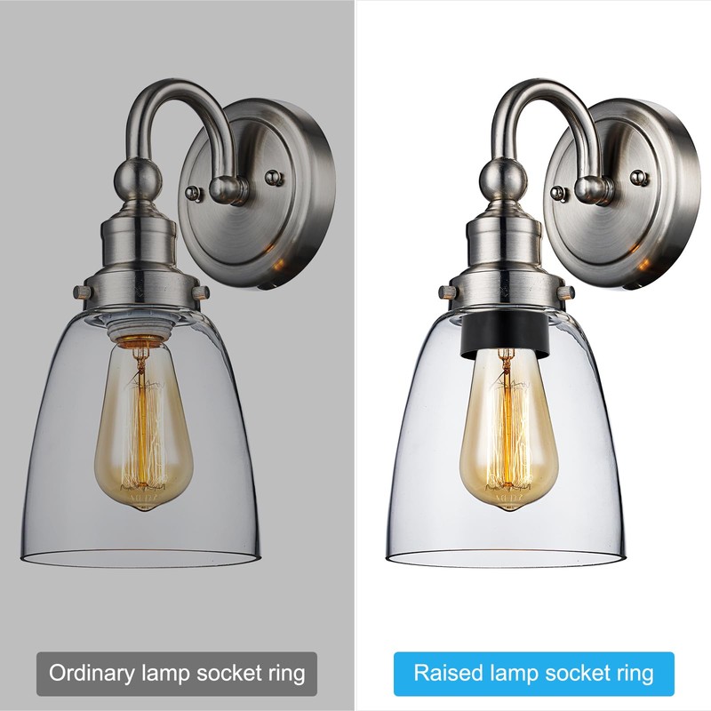 PATIKIL Light Socket Shade Ring, 3pcs E26 E27 Medium Base