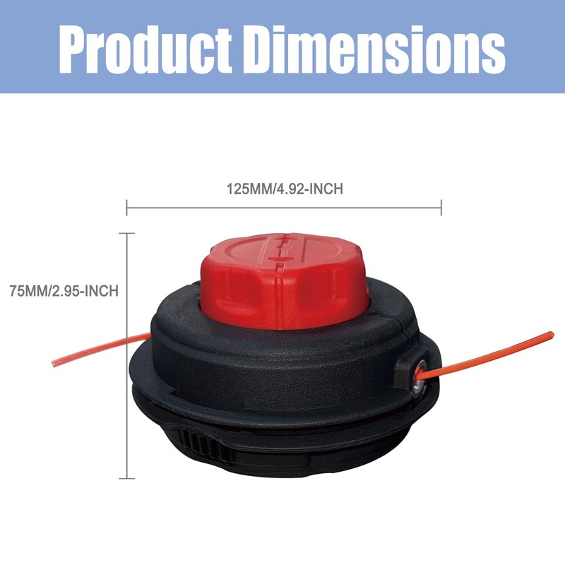 Cutting Head and Trimmer Head Assembly Af/Cnt Left Hand .095"