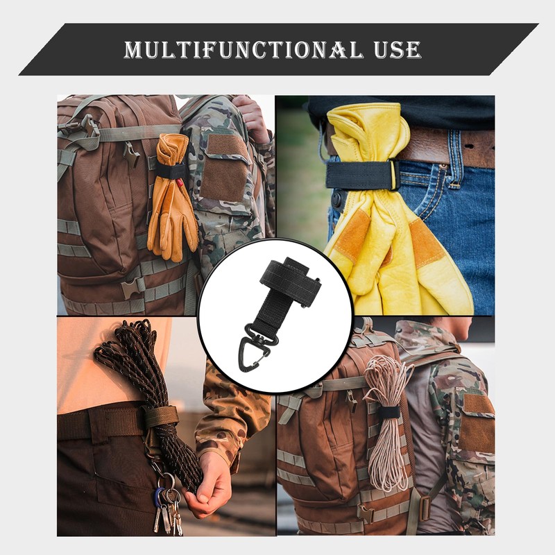 2Pcs Glove Strap Keeper with Adjustable Hook and Loop Strap,