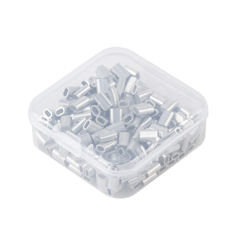 INCREWAY 200pcs M1.5 Aluminum Sleeves Clip Single Oval Hole Cable