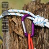 Sprookber 3" Aluminum Carabiner D Ring, Caribeener Clips, Spring Snap