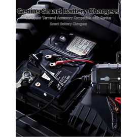 2 Pack M10 18inch Wires Harness Compatible with NOCO GC008 X-Connect, Genius Smart Battery Chargers Extension Eyelet Terminal Accessory