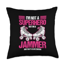 Roller Derby Pads Roller Skates for Adults Skates Gear Roller Derby Player Throw Pillow, 18x18, Multicolor