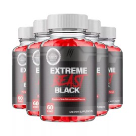 Extreme 5-Pack Extreme Beast Black Gummies for Men, Advanced Male Gummy - 300 Gummies