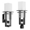 Yoenecea Replacement Glass Lamp Shade, 1 Pack Square Lampshade with