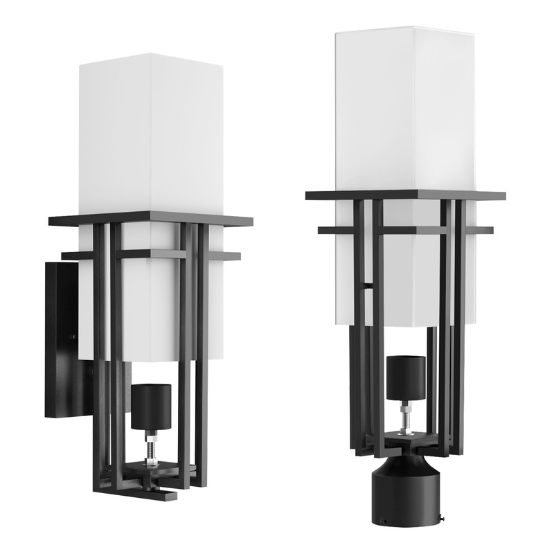 Yoenecea Replacement Glass Lamp Shade, 1 Pack Square Lampshade with