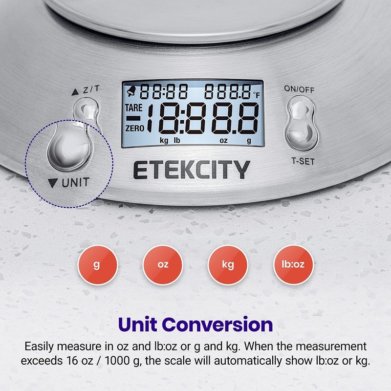 Etekcity Food Kitchen Scale with Bowl, Digital Weight Scale for