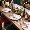 WRAPAHOLIC 25Pcs Christmas Paper Plates - 9 Inch Gold Foil