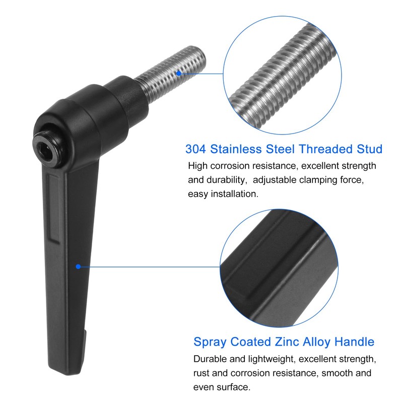 QUARKZMAN 4 Pcs M8 x 20mm Threaded Screw 304 Stainless