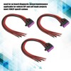 3 Pcs 16 Pin OBD2 Female Connector Cables 30cm J1962