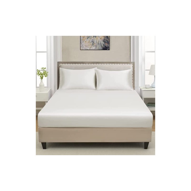 CHARKHAH Polycotton Fitted Sheet for Single Double King Super King