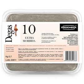 PROCHIMA, Degas 10 (Extra Morbida), Plastilina di Uso Professionale a Base di Cere, Ideale per Realizzare Modelli e Sculture, Non Deforma, Non Screpola e Non Ritira, Versatile, Facile da Usare, 700 gr
