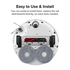 roborock 4 Pack Microfiber Mop Cloths Qrevo CurvX Robot Vacuum, Mop Pad Replacement Accessories