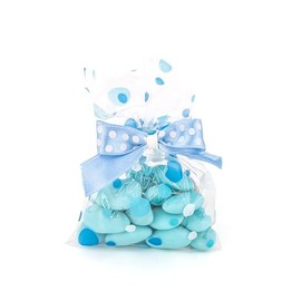 Italpak Transparent Bubbles Bags Blue and Light Blue, 10 x 20 cm, Pack of 50, Polypropylene (PP), 10 x 20 cm, Unit