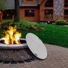 JAYGOVAN Fire Pit Cover Round 40" Foldable Fire Pit Cover