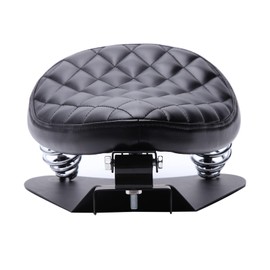 DREAMIZER Motorcycle Seat Cushion Driver Solo Seats with Spring Bracket PU Leather Compatible with Harley Honda Yamaha Kawasaki Sportster Iron 883 1200 Chopper Bobber Cafe Racer