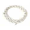 ACDC 16 ga GAUGE GXL AUTOMOTIVE HIGH TEMP COPPER WIRE - 25 FT - WHITE W/ BLACK STRIPE