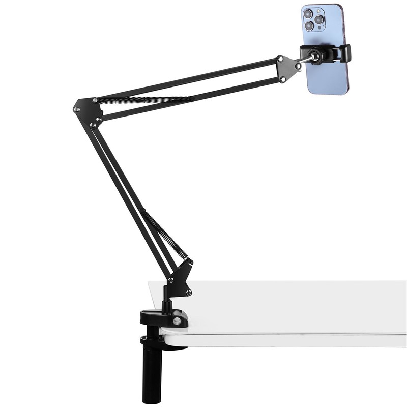 Overhead Video Stand Phone Holder Articulating Arm Phone Mount Supports