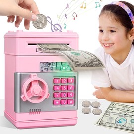 🐷 Unleash the Savings Fun with This Epic Piggy Bank for Kids!🐷 Decor Light Gift Christmas - Color: Pink