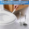 5PCS Cepillo para Baño con Base, Cepillo para Hendiduras y