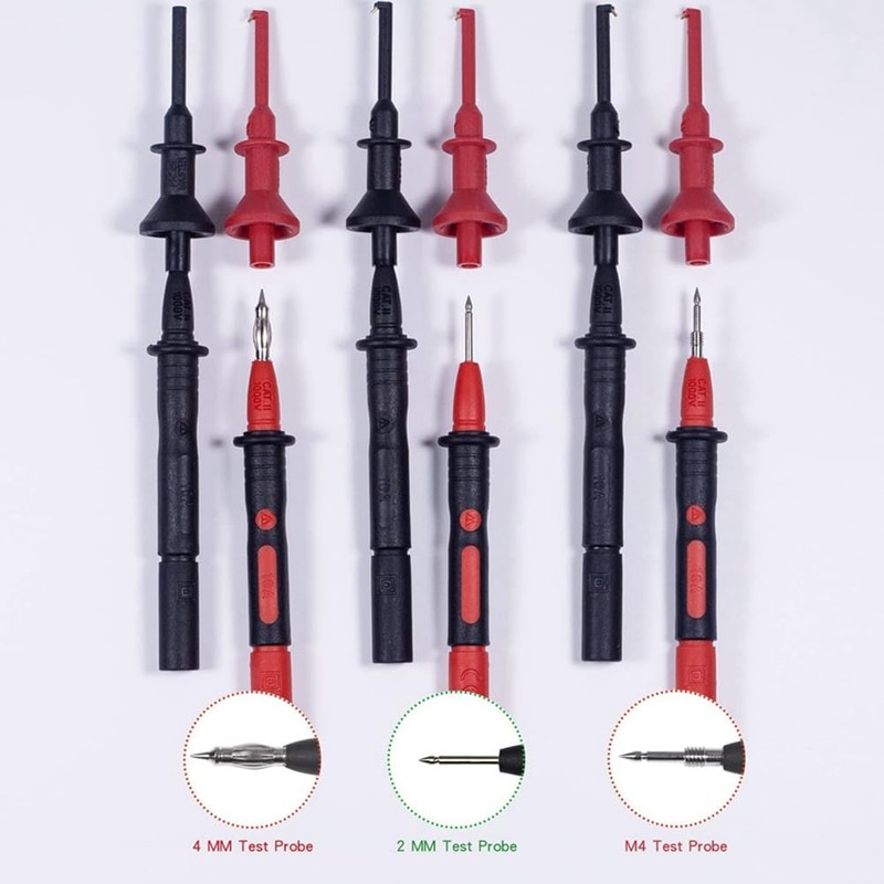 Haptufer Test Hooks Clips Universal Digital Multimeter Test Hook Straight