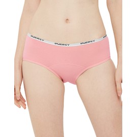 INNERSY Bragas Menstruales Ropa Interior para Las Niñas El Primer Período 3 Piezas(Claro&Punteado,L(12-14 Años))