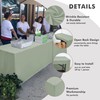 Nasitos 2 Pack Fitted Tablecloth for 4 Foot Tables-Sage Green