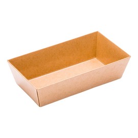 Restaurantware Matsuri Vision 4.7 x 2.5 x 1.4 Inch Sushi Trays 100 Greaseproof Sushi Packaging Boxes - Lids Sold Separately Disposable Kraft Paper Sushi Containers For Appetizers Or Desserts