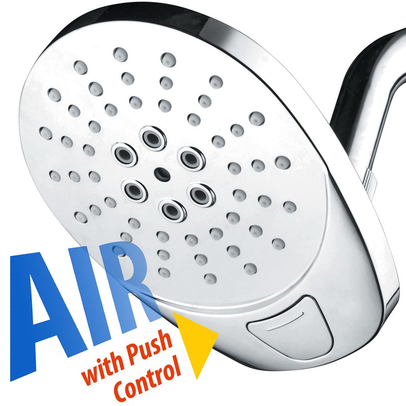 AirJet-400 High Pressure Luxury Multi-Function Shower Head w/ High-Velocity Flow