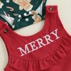 Adobabirl My First Christmas Baby Girl Outfit Ruffle Long Sleeve