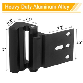 skyzntn Home Security Door Lock，Childproof Door Reinforcement Lock with 3 Inch Stop Withstand 800 lbs for Inward Swinging Door，Upgrade Flip High Nightto Defend Your Home Kids