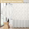 Lameirose Extra Long White Shower Curtain Lace, 72 x 78