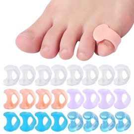 Toe Separators and Toe Straighteners Set 16 Pieces Hallux Valgus Correction 4 Colours