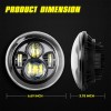 Unbranded Pair for chevy Camaro 1967-1981 Black 7" inch Round