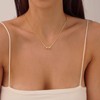 HANLI 14K Gold Plated Beads Necklace for Women - Simple
