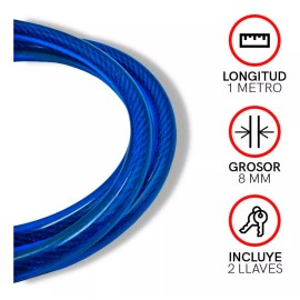 Lecute Candado Cadena Moto Bici Delgado Llave Seguridad Bicicleta