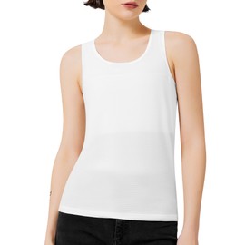 LEINIDINA Chest Binder Tank Top Binder Bra Trans Tomboy FTM Elastic Band Binder for Chest Sports Shirt White