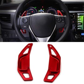 Steering Wheel Aluminum Alloy Paddle Shifter For Toyota Camry 2012-2016, Corolla 2014-2018 (Red)