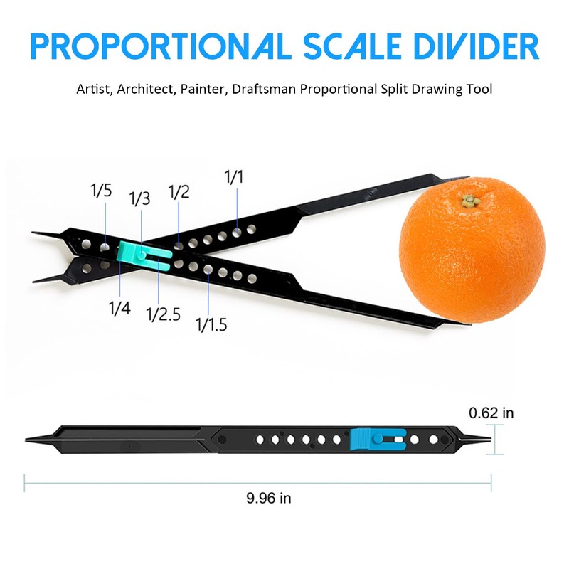 10 Inches Scale Divider, ,Adjustable Caliper and Subject Scale Divider,